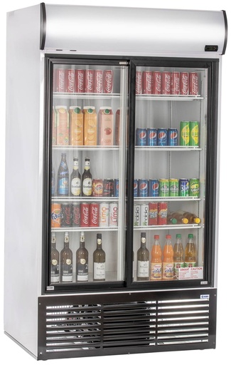 Glastürkühlschrank KBS 1250 GDU mit Schiebetüren