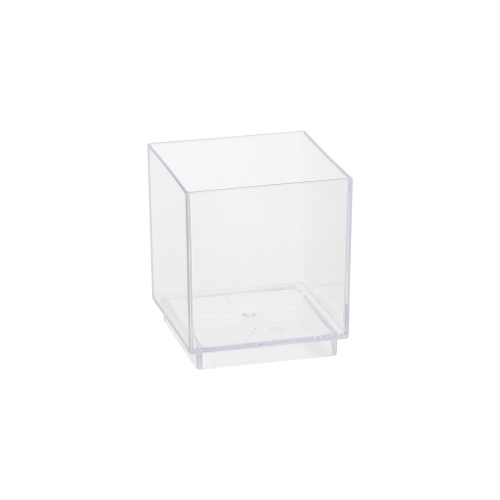 9 x 30 Fingerfood - Schalen, PS eckig 55 ml 4,7 cm x 4,2 cm x 4,2 cm glasklar