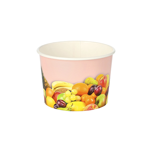 9 x 200 Eisbecher, Pappe rund 150 ml Ø 7,7 cm · 5,5 cm "Früchte"