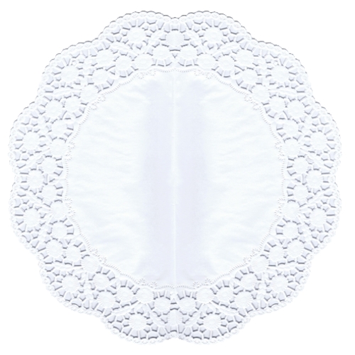 6 Tortenspitzen rund Ø 36 cm weiss