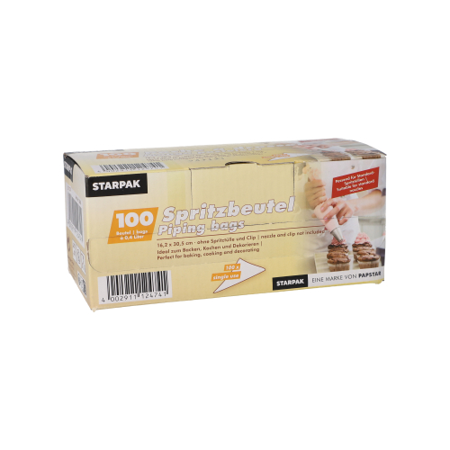 15 x 100 Spritzbeutel 0,4 l 30,5 cm x 16,2 cm transparent