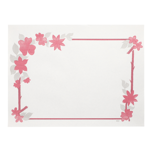 4 x 250 Tischsets, Papier 30 cm x 40 cm weiss "Blumenranke"