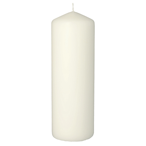 6 x Stumpenkerze Ø 70 mm · 200 mm weiss