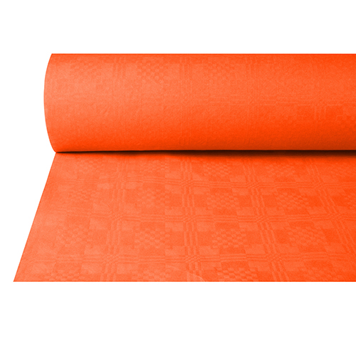 Papiertischtuch mit Damastprägung 50 m x 1 m terracotta
