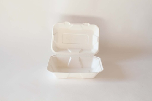 Bagasse Menübox ungeteilt 160x95x80mm Weiß, 500 Stk.