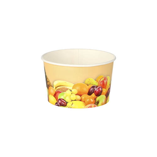 7 x 200 Eisbecher, Pappe rund 125 ml Ø 8 cm · 4,8 cm "Früchte"