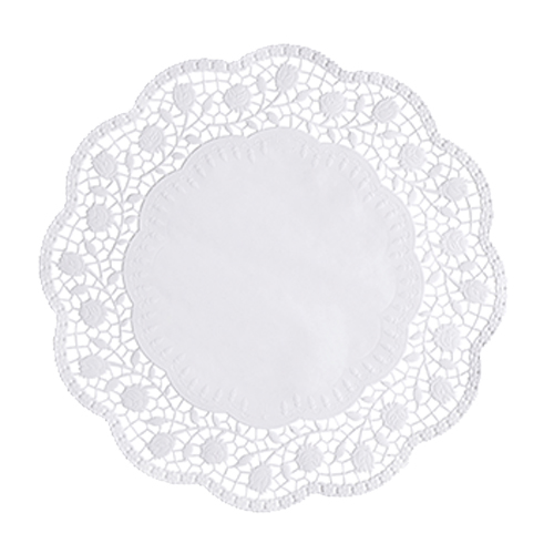 8 x 250 Tortenspitzen rund Ø 30 cm weiss