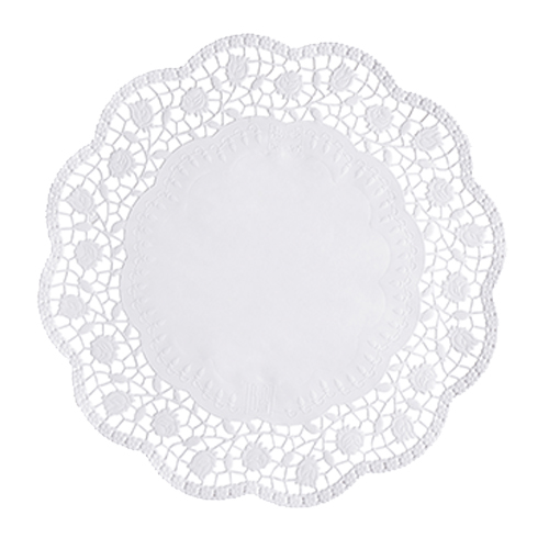 8 x 250 Tortenspitzen rund Ø 32 cm weiss