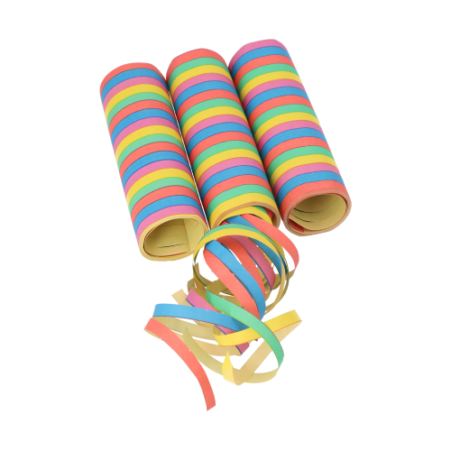 3 Luftschlangen 4 m "Stripes" flammhemmend