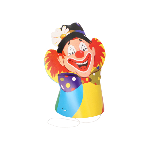 6 x 5 Hütchen "Clowngesicht"