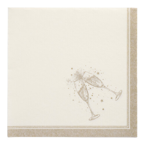 50 Servietten "ROYAL Collection" 1/4-Falz 40 cm x 40 cm gold "Festivities"
