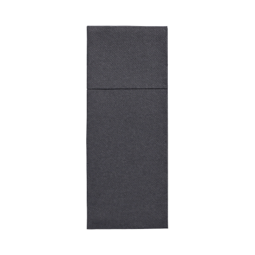 50 Servietten "ROYAL Collection" 40 cm x 30 cm schwarz mit Besteckfalz