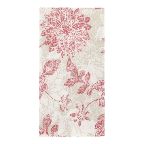 50 Servietten "ROYAL Collection" 1/8-Falz 40 cm x 40 cm bordeaux "Flowers"