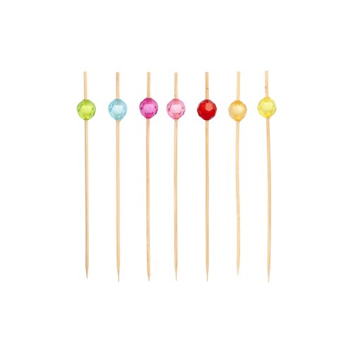 100 Fingerfood - Picker 12 cm farbig sortiert "Pearl"