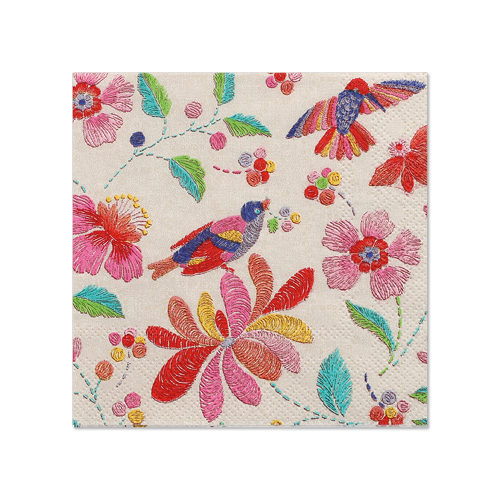 20 Servietten, 3-lagig 1/4-Falz 25 cm x 25 cm "Brasil"