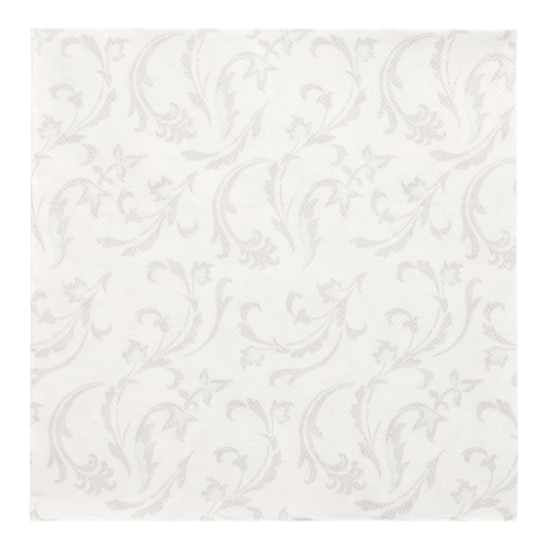 50 Servietten "ROYAL Collection" 1/4-Falz 40 cm x 40 cm weiss "Damascato"