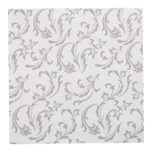50 Servietten "ROYAL Collection" 1/4-Falz 40 cm x 40 cm grau "Damascato"