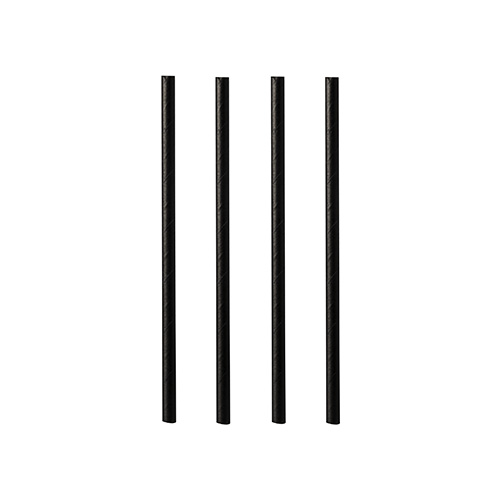 8 x 500 Cocktail Trinkhalme, Papier Ø 7 mm · 15 cm schwarz