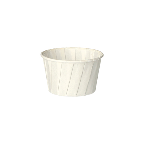 100 Dressingbecher, Papier "pure" rund 90 ml Ø 6,6 cm · 4,2 cm weiss