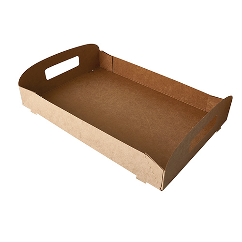 5 x 10 Tragetabletts, Pappe "pure" 4,5 cm x 45,7 cm x 30,7 cm braun "100% Fair"