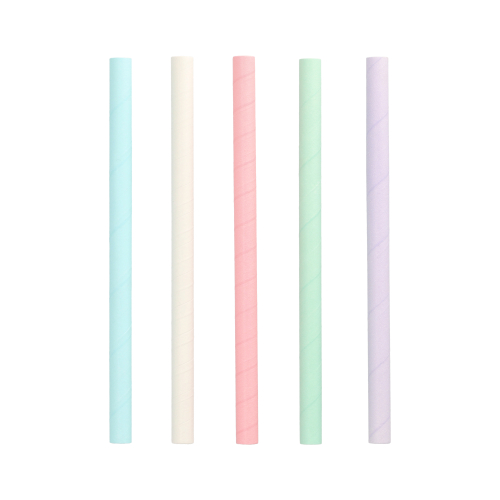 6 x 200 Bubble Tea Halme Papier Ø 12 mm · 20 cm farbig sortiert