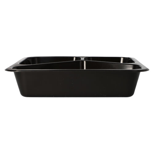 50 Mikrowellenschalen, PP 3-geteilt 1095 ml 4,9 cm x 22,7 cm x 17,8 cm schwarz