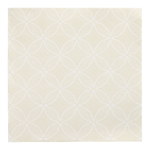50 Servietten "ROYAL Collection" 1/4-Falz 40 cm x 40 cm champagner "Circle Flowers"