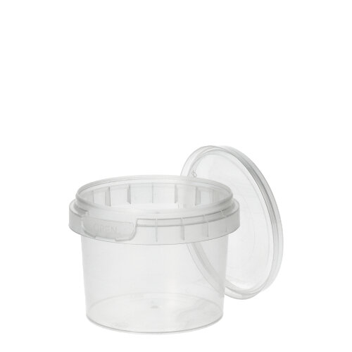 20 x 48 Feinkostbecher, PP rund 120 ml Ø 6,9 cm · 5,1 cm transparent mit Originalitätsverschluss