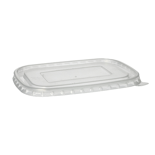 12 x 25 Deckel für Verpackungsbecher, PP rechteckig 1 cm x 17,1 cm x 12 cm transparent