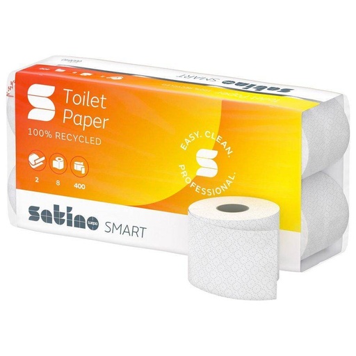 Toilettenpapier 2-lagig, 400 Blatt/Rolle, Recycling weiß "Wepa Smart" | 48 Rollen/Sack