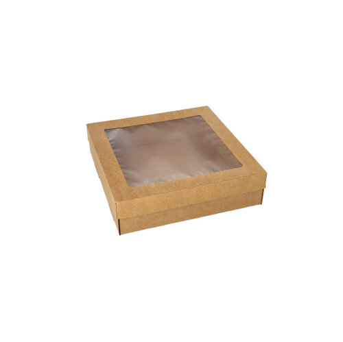 25 Transport- und Catering-Kartons, Pappe eckig 6 cm x 22,5 cm x 22,5 cm braun