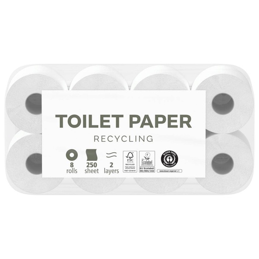 Toilettenpapier 2-lagig, "SAVR", 250 Blatt/Rolle, hochweiß | 64 Rollen/Sack