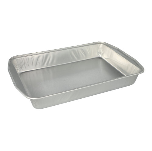5 x 5 Bratschalen, Alu eckig 3,15 l 5 cm x 25 cm x 36,6 cm silber