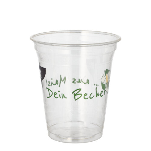 50 Trinkbecher PLA 0,3 L Ø 9,5 cm · 10,7 cm "Becher aus Mais"