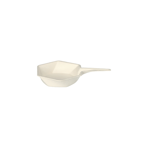 10 x 50 Fingerfood - Schalen Zuckerrohr "pure" 15 ml 1,5 cm x 9,5 cm x 6,3 cm weiss "Hexagon"