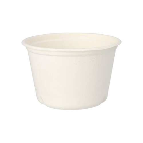 50 Suppenbecher, Zuckerrohr "pure" 600 ml Ø 14 cm · 9 cm weiss