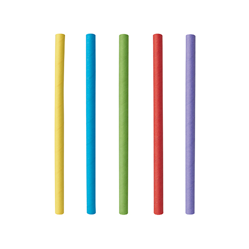 8 x 500 Cocktail Trinkhalme, Papier Ø 7 mm · 15 cm farbig sortiert