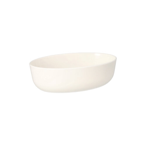 4 x 15 Mehrweg-Schalen oval 450 ml 5 cm x 10,5 cm x 15,5 cm weiss "Cella"