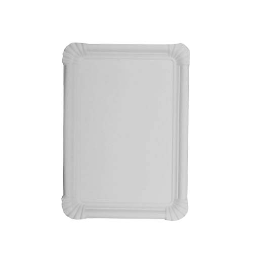 250 Teller, Pappe [rc] eckig 17 cm x 25 cm weiss
