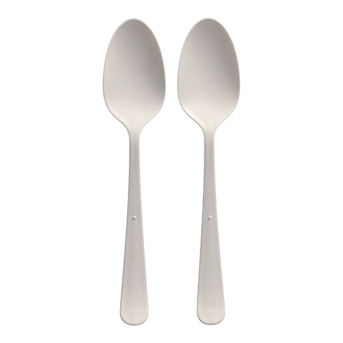 6 x 100 "Circulware" Mehrweg-Löffel PP-MF 19 cm weiss "Gaia" extra stabil, in Spenderbox