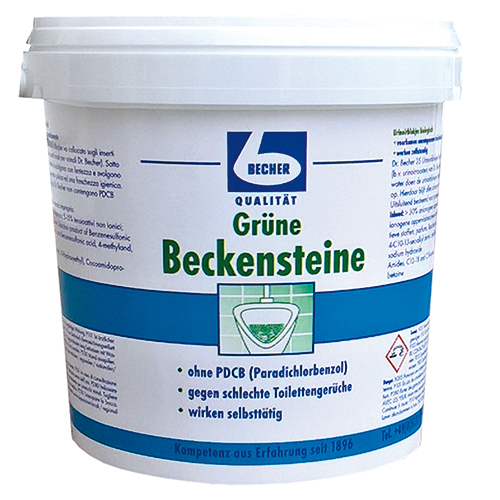 12 x 35 "Dr. Becher" Grüne Beckensteine Ø 3,5 cm · 2 cm in Sternform