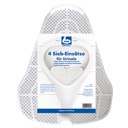 10 x 4 "Dr. Becher" Siebeinsätze für Urinale