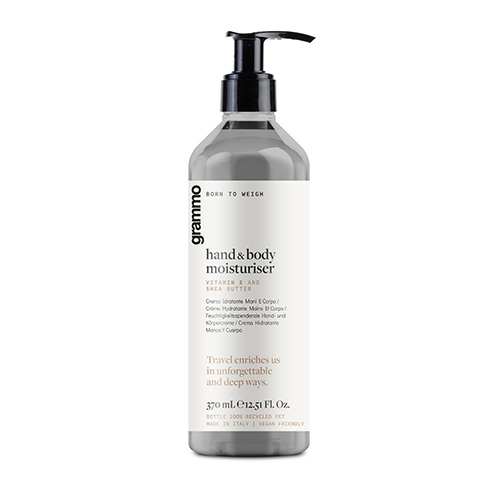 18 x Hand & Body Lotion 370 ml "grammo" , Körpercreme, mit Vitamin E und Sheabutter im Pumpspender