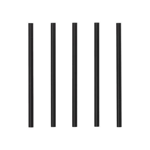 8 x 500 Mehrweg-Cocktail Trinkhalme PP Ø 7 mm · 15 cm schwarz