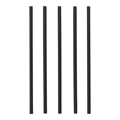 12 x 100 Mehrweg-Shake-Halme PP Ø 8 mm · 25 cm schwarz