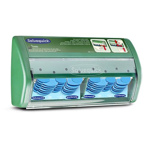 20 x "Cederroth" Salvequick, Pflasterspender Detectable 11,4 cm x 22,6 cm x 5,4 cm blau