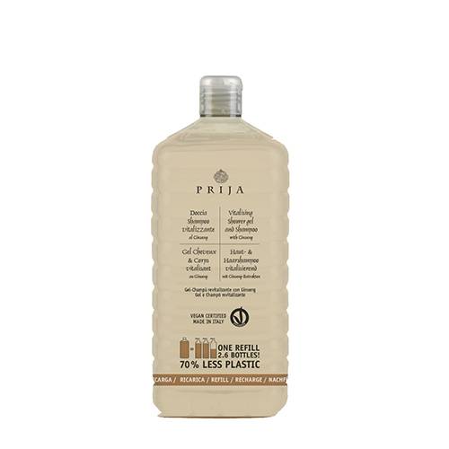 8 x Haut- & Haarshampoo "Prija" 1000 ml "vitalisierend" Nachfüllflasche