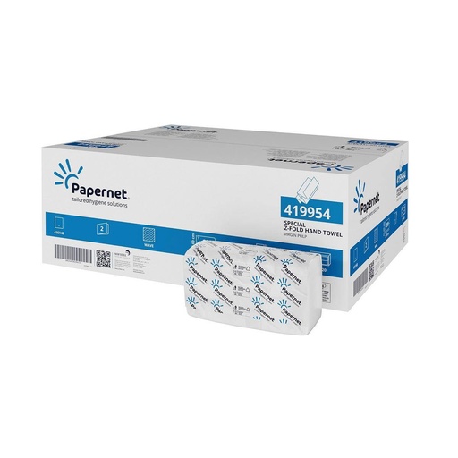 Papierhandtücher Falthandtücher 2-lagig, 20,3 x 24 cm, Z-Falz, Zellstoff | 4.000 Blatt/Karton