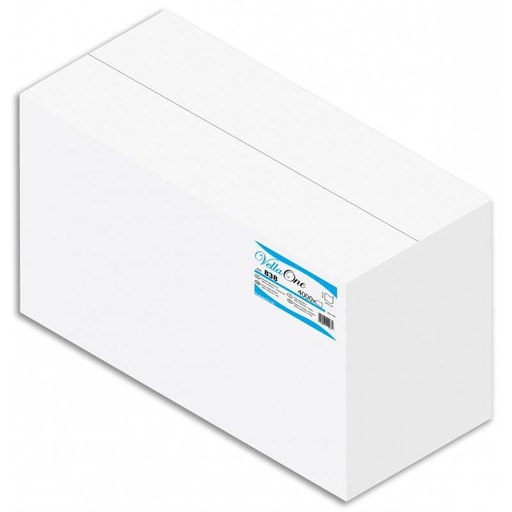 Papierhandtücher Falthandtücher 1-lagig, 24,5 cm x 21 cm, "Vella One", Zellulose, V-Falz, weiß | 4000 Blatt/Karton