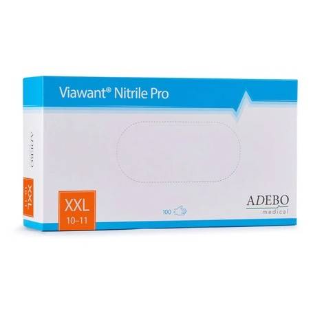 Einweghandschuhe Nitril puderfrei, blau, "Viawant Nitrile Pro", 100 Stück/Box | Größe XXL